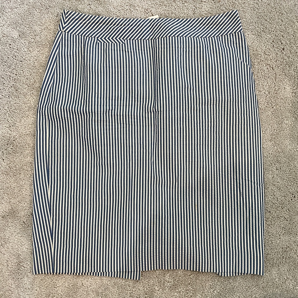 J Crew seersucker pencil skirt